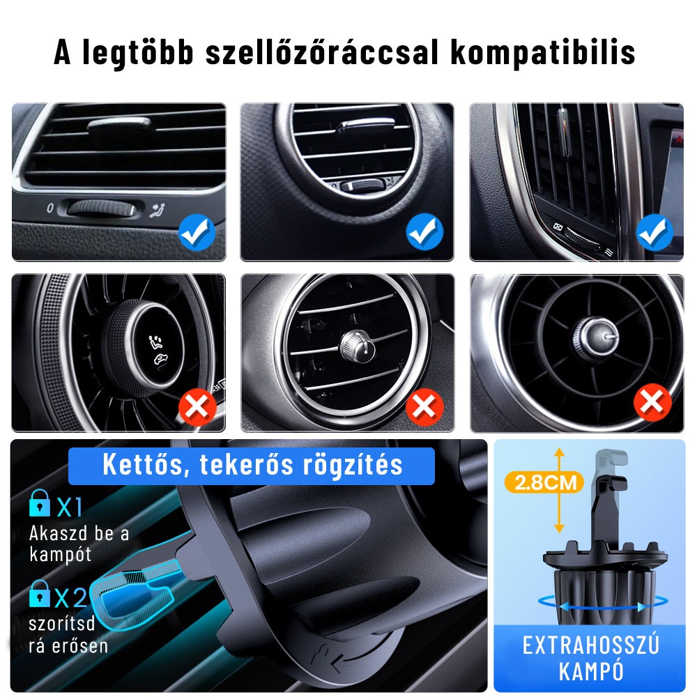 acél kampós rögzítés