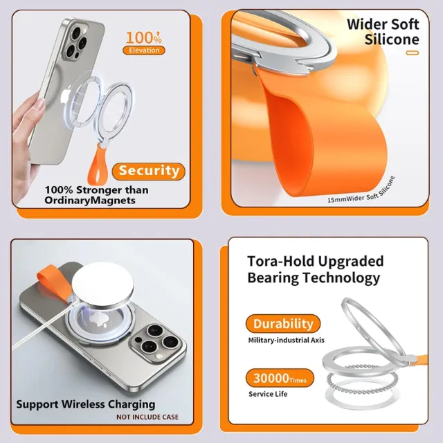 MagSafe kitámasztó és szilikon gyűrű telefonhoz