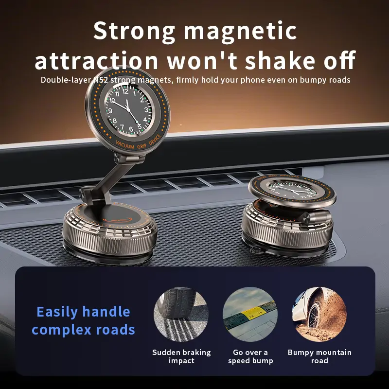 K10 Elegáns MagSafe telefontartó analóg órával