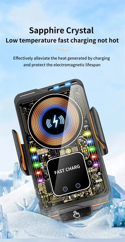 F1 autós Qi töltő és tartó szellőzőrácsra