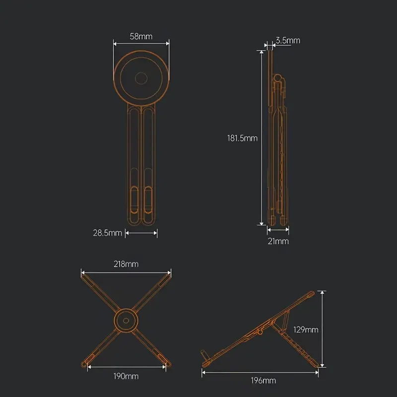 Multifunkciós telefon, tablet és notebook tartó